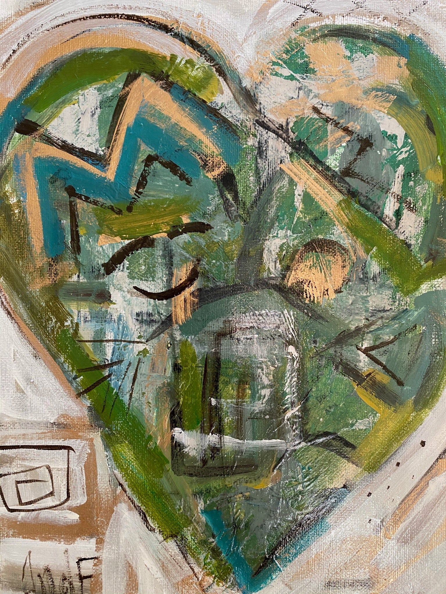 Heart On Panel #3