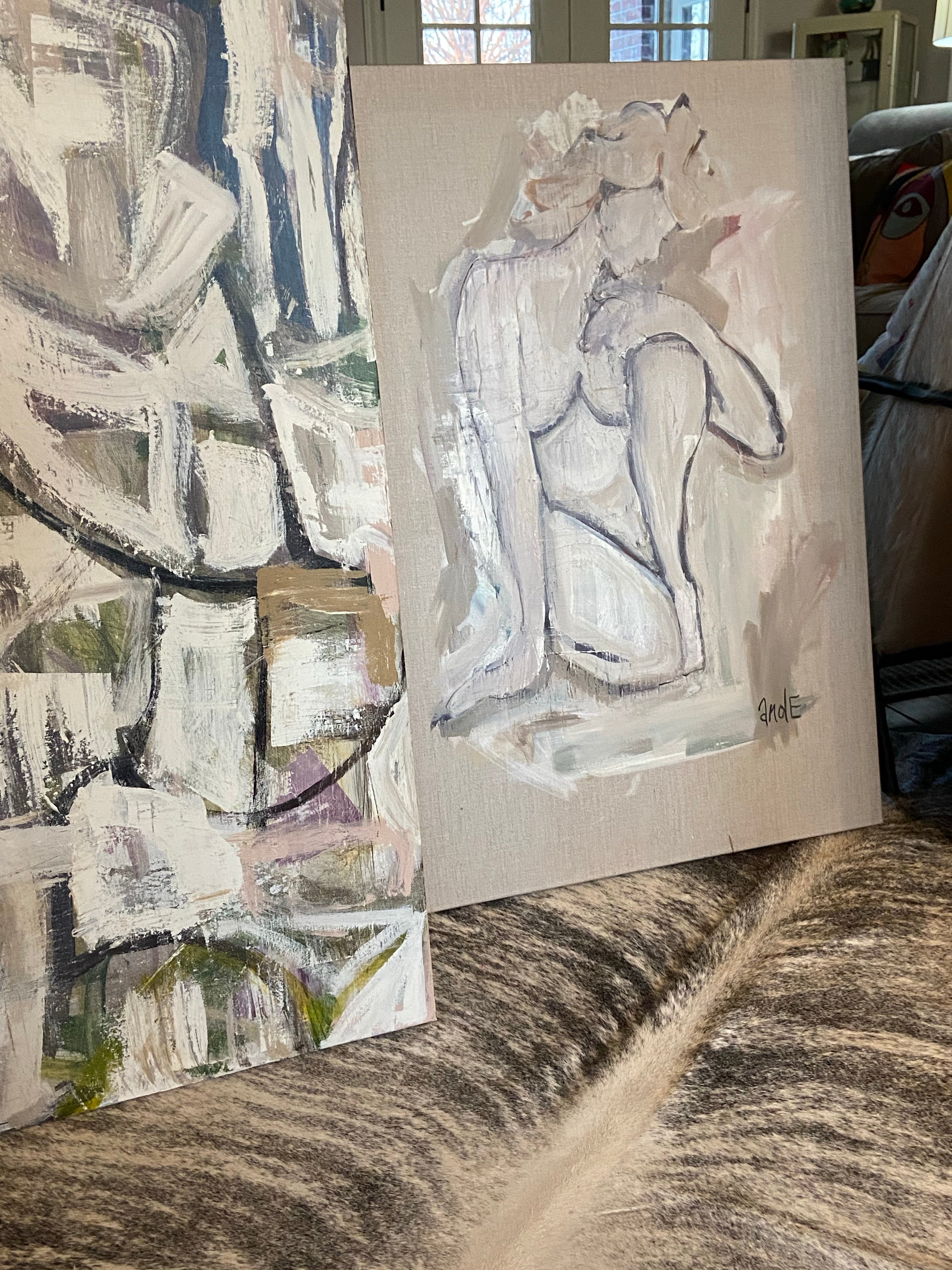 Nude on linen